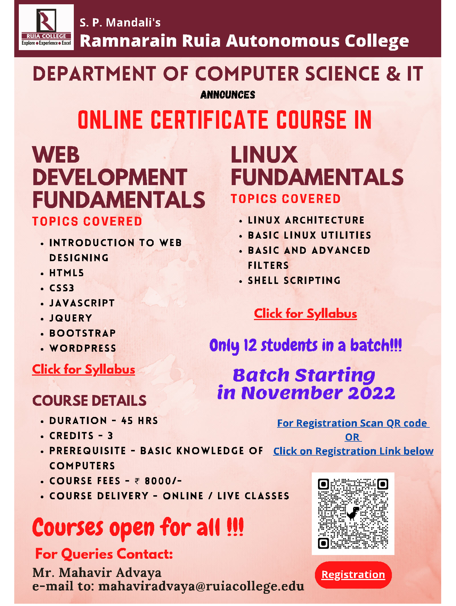 Web development certification
